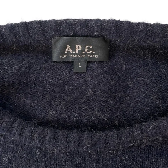 APC Men’s Camel Yarn Striped Sweater